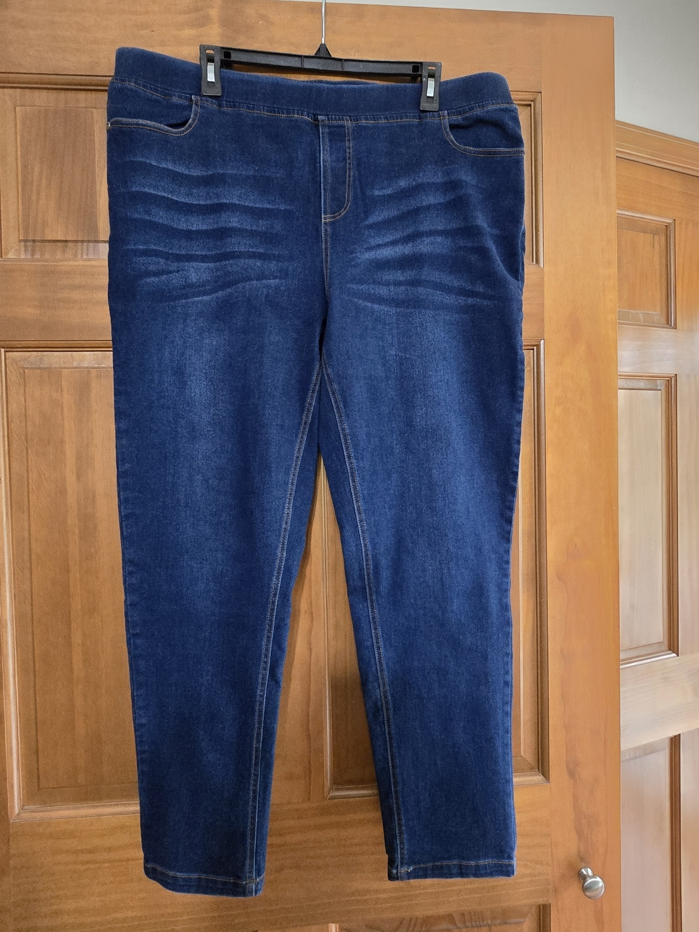 JVINI Dark Blue Stretch Jeggings - Slim Fit